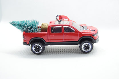 Dodge Ram Red Crew Cab Ornament with Tree