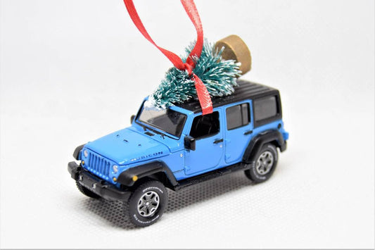 Jeep Wrangler Unlimited JKU Rubicon Ornament with Tree