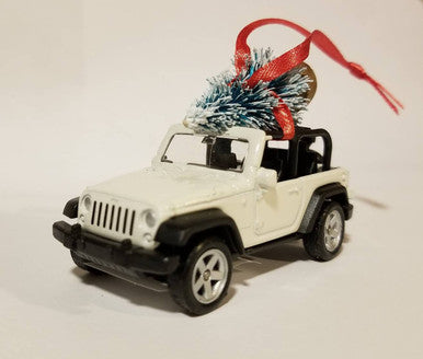 Jeep Wrangler JK 2 door Ornament with Tree