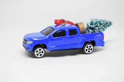 Chevrolet Colorado Blue Ornament with Tree