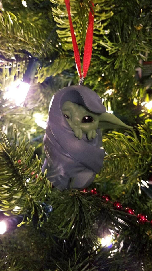 Baby Yoda in Blanket Ornament