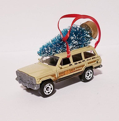 Jeep Cherokee Ornament with Tree