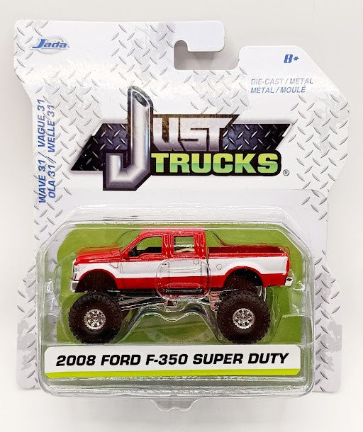 2008 Ford F-350 Super Duty Red and White Crew Cab Just Trucks