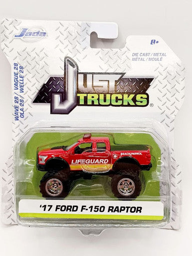 Jada Just Trucks '17 Ford F-150 Raptor Red Pickup Truck 1:64 Lifeguard Patrol