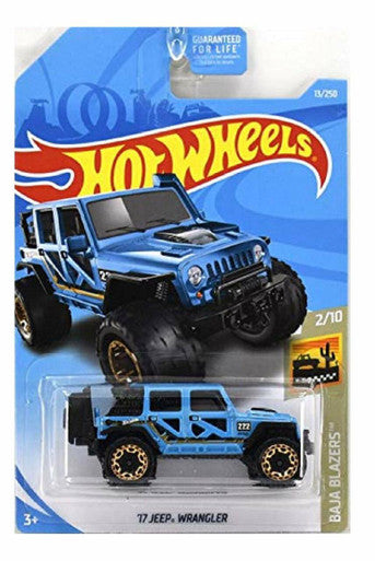 Hot Wheels 2019 Baja Blazers 2017 Jeep Wrangler JKU, Blue 13/250