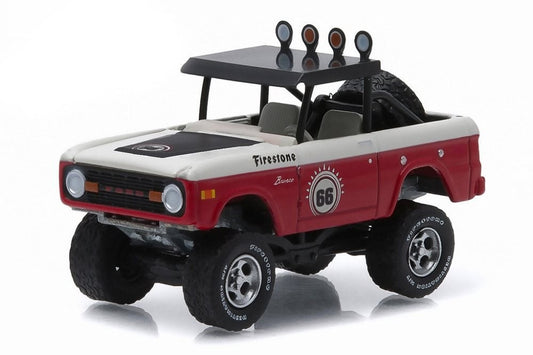 Greenlight Collectibles 1:64 Scale Diecast Model All-Terrain Series 2 - 1966 Ford Baja Bronco 4x4 Red White