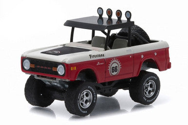 Greenlight Collectibles 1:64 Scale Diecast Model All-Terrain Series 2 - 1966 Ford Baja Bronco 4x4 Red White