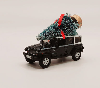 2017 Jeep Wrangler Unlimited JKU Rhino Diecast Ornament with Tree