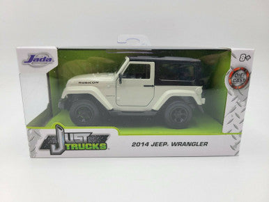 Jada 2014 JEEP WRANGLER White W/Black Top Just Trucks 1:32