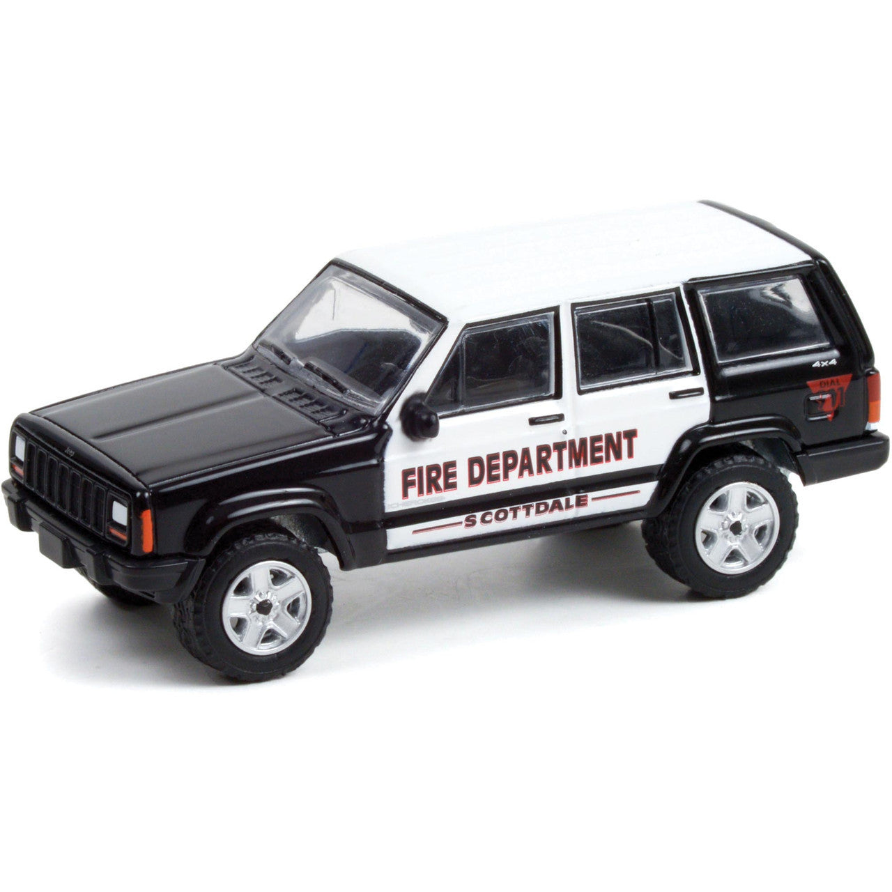 2000 Jeep Cherokee - Scottdale, Pennsylvania Fire Department 1:64 Scale Diecast Replica Model by Greenlight